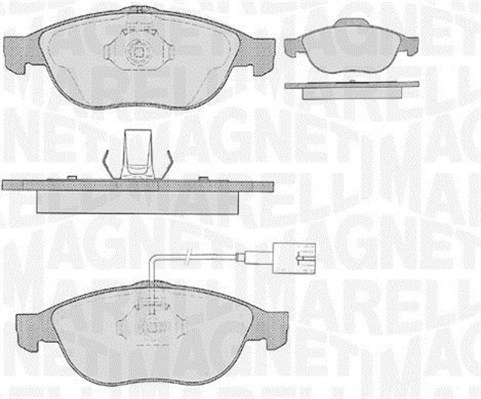 Комплект тормозных колодок дисковый тормоз MAGNETI MARELLI 363916060108