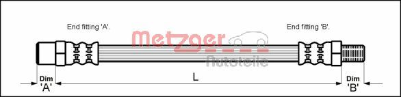 Тормозной шланг METZGER 4111716