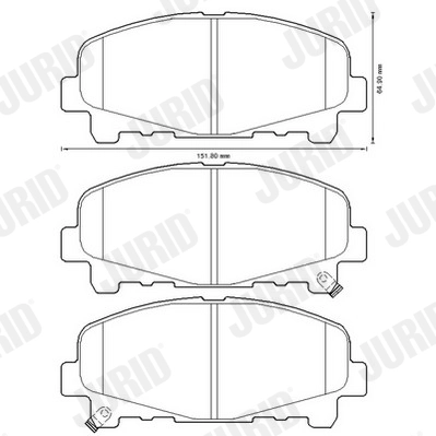 Комплект тормозных колодок дисковый тормоз jurid white low dust JURID 572635JC