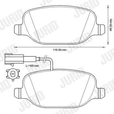 Комплект тормозных колодок дисковый тормоз jurid white low dust JURID 573348JC