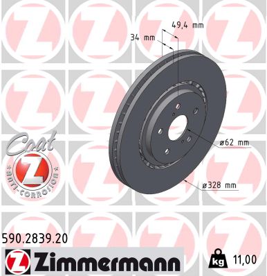 Тормозной диск coat z
