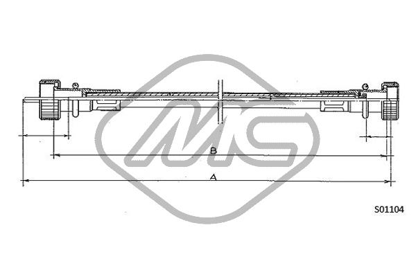 Тросик спидометра METALCAUCHO 80465