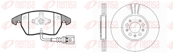 Комплект тормозов дисковый тормозной механизм twin kit REMSA 81030.03