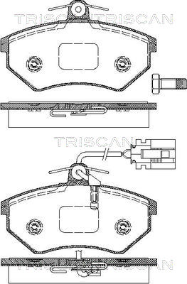 Комплект тормозных колодок дисковый тормоз TRISCAN 8110 29976