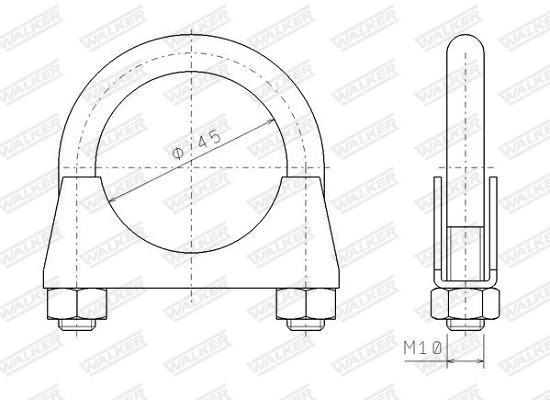 Клемма система выпуска WALKER PRODUCTS 82321