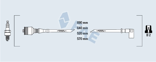 Комплект проводов зажигания FAE 85401
