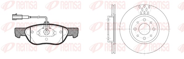 Комплект тормозов дисковый тормозной механизм twin kit REMSA 8587.03