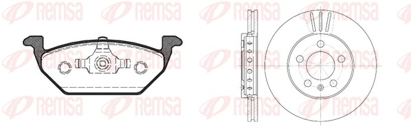 Комплект тормозов дисковый тормозной механизм twin kit REMSA 8633.07