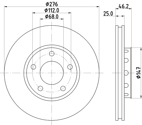 Тормозной диск HELLA/BEHR/PAGID 8DD 355 101-361