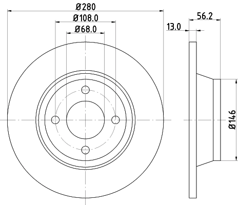 Тормозной диск HELLA/BEHR/PAGID 8DD 355 103-071