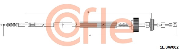 Тросик cтояночный тормоз COFLE 92.1E.BW002