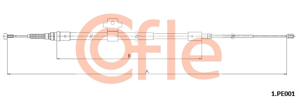 Тросик cтояночный тормоз COFLE 92.1.PE001