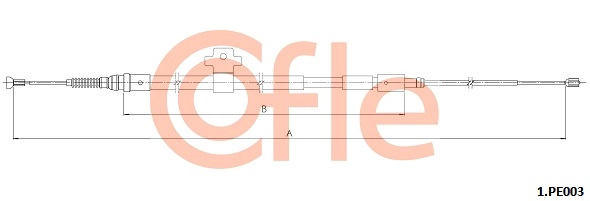 Тросик cтояночный тормоз COFLE 92.1.PE003