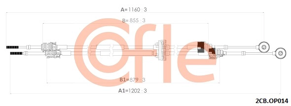 Трос механическая коробка передач COFLE 92.2CB.OP014