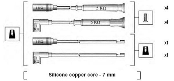 Комплект проводов зажигания MAGNETI MARELLI 941045160504
