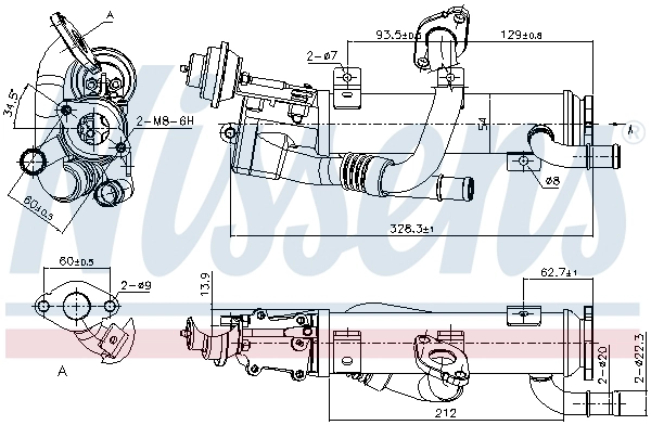 Радиатор рециркуляция ог first fit NISSENS 989329