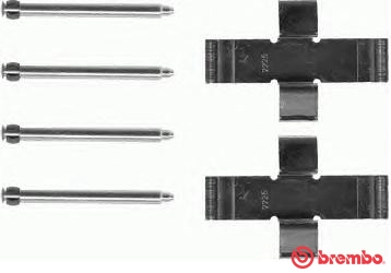Комплектующие колодки дискового тормоза prime line BREMBO A 02 206