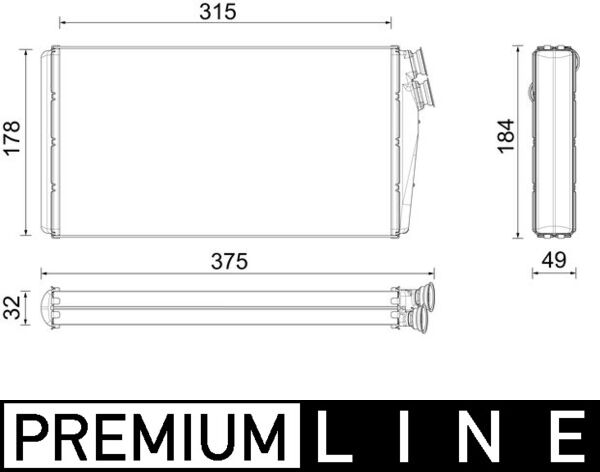 Теплообменник отопление салона behr premium line