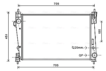 Радиатор охлаждение двигателя AVA QUALITY COOLING AL2123