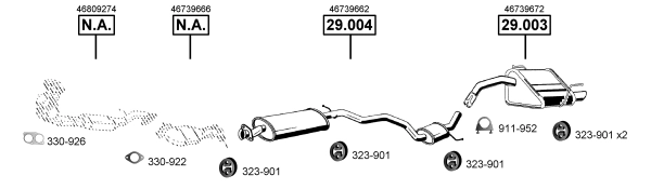Система выпуска ог ASMET AL290345