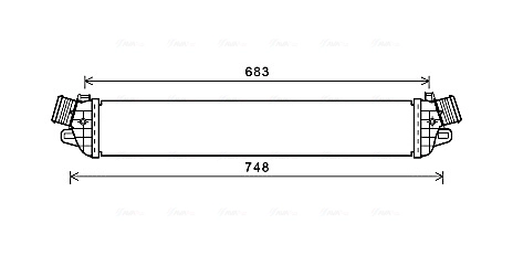Интеркулер AVA QUALITY COOLING AL4129