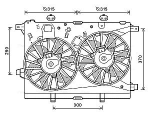 Вентилятор охлаждение двигателя AVA QUALITY COOLING AL7517