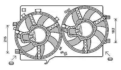 Вентилятор охлаждение двигателя AVA QUALITY COOLING AL7521