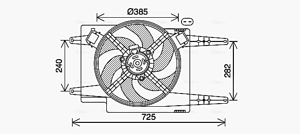 Вентилятор охлаждение двигателя AVA QUALITY COOLING AL7525