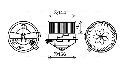 Вентилятор салона AVA QUALITY COOLING AL8137