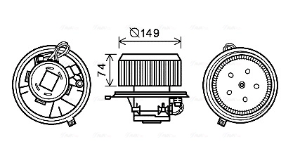 Вентилятор салона AVA QUALITY COOLING AL8139