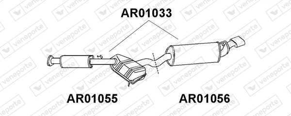 Средний глушитель выхлопных газов VENEPORTE AR01055