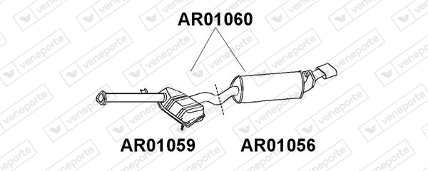 Средний глушитель выхлопных газов VENEPORTE AR01059