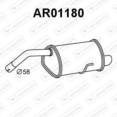 Глушитель выхлопных газов конечный VENEPORTE AR01180