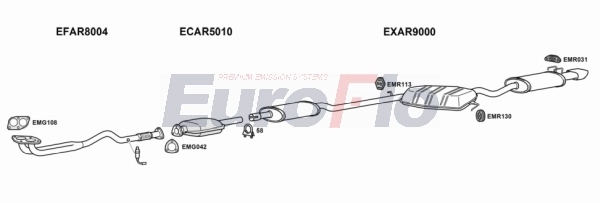 Система выпуска ог EUROFLO AR14618 1001