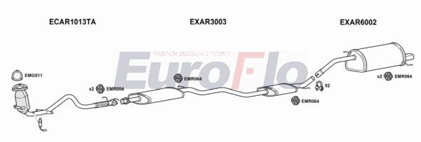 Система выпуска ог EUROFLO AR14716 1001