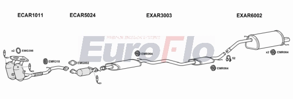 Система выпуска ог EUROFLO AR14716 1004A