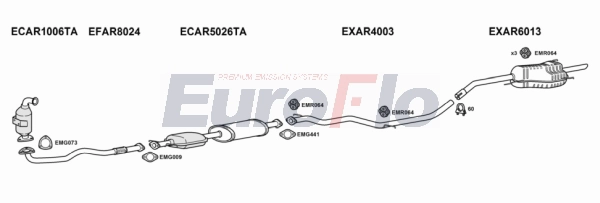 Система выпуска ог EUROFLO AR14719D 1001A