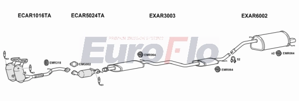 Система выпуска ог EUROFLO AR14720 1001C