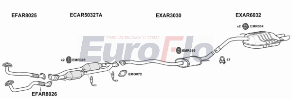 Система выпуска ог EUROFLO AR14732 1001