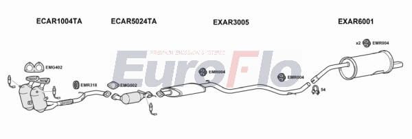 Система выпуска ог EUROFLO AR15616 3001D