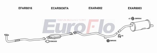 Система выпуска ог EUROFLO AR15624D 2004