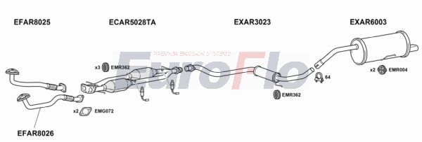 Система выпуска ог EUROFLO AR15625 2001C