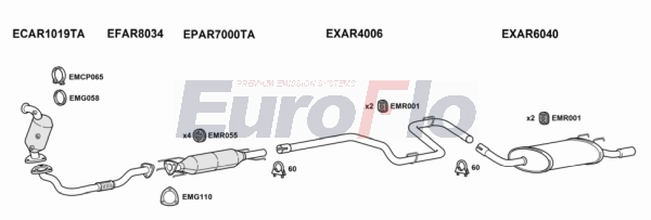 Система выпуска ог EUROFLO AR15919D 3008B