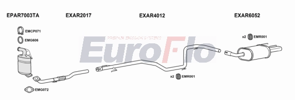 Система выпуска ог EUROFLO AR15920D 2001B