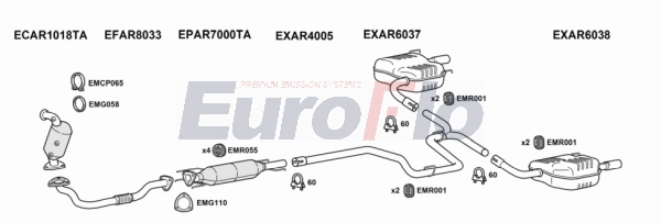 Система выпуска ог EUROFLO AR15924D 3001