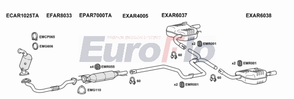 Система выпуска ог EUROFLO AR15924D 3004