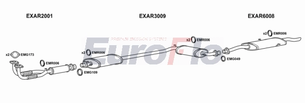 Система выпуска ог EUROFLO AR16420 2001B