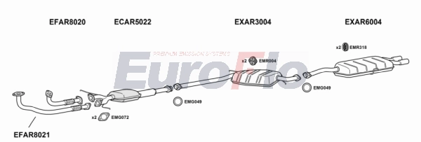 Система выпуска ог EUROFLO AR16625 2001A