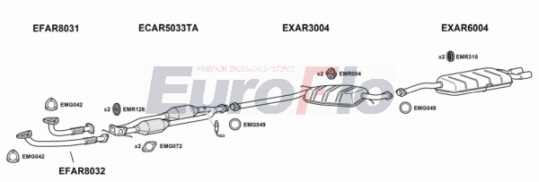 Система выпуска ог EUROFLO AR16632 2001