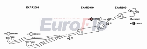 Система выпуска ог EUROFLO AR3313 1001